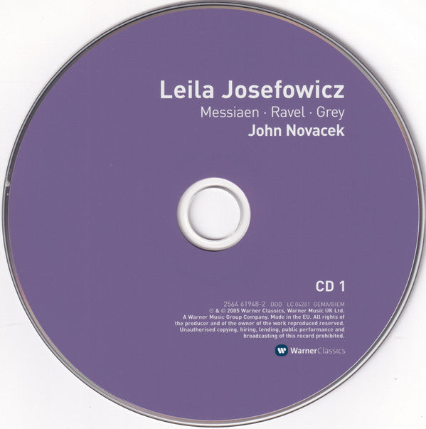 Leila Josefowicz, John Novacek - Ludwig van Beethoven · Maurice Ravel · Esa-Pekka Salonen · Mark Grey · Olivier Messiaen : Recital (2xCD)