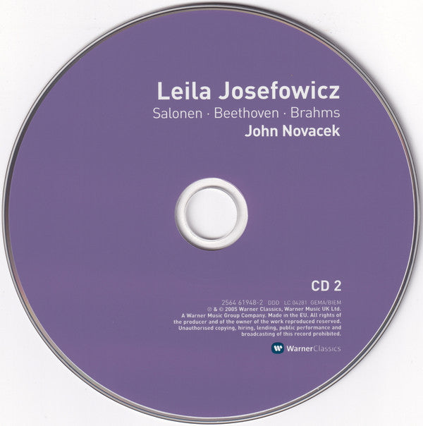 Leila Josefowicz, John Novacek - Ludwig van Beethoven · Maurice Ravel · Esa-Pekka Salonen · Mark Grey · Olivier Messiaen : Recital (2xCD)