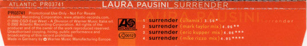 Laura Pausini : Surrender (CD, Single, Promo)