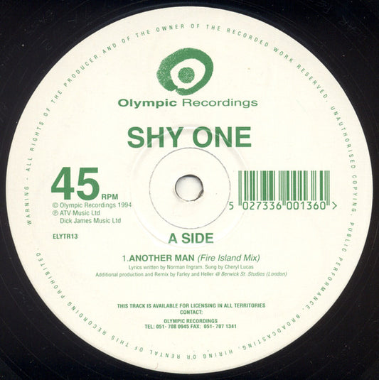 Shy One : Another Man (Fire Island & Junior Boys Own Remixes) (12")
