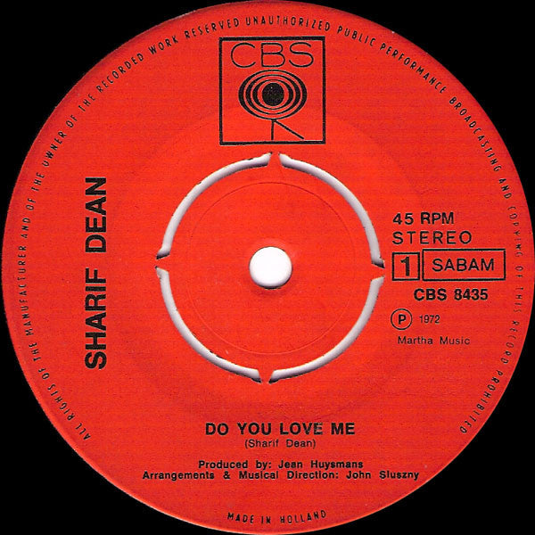 Sharif Dean : Do You Love Me ? (7", Single)