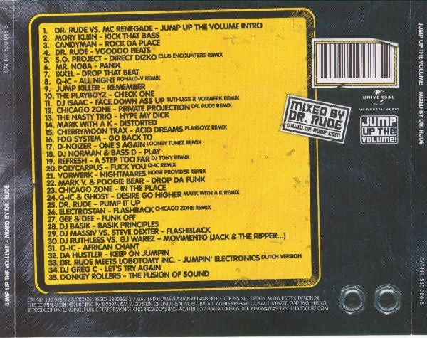 Dr. Rude (2) : Jump Up The Volume! (CD, Mixed)