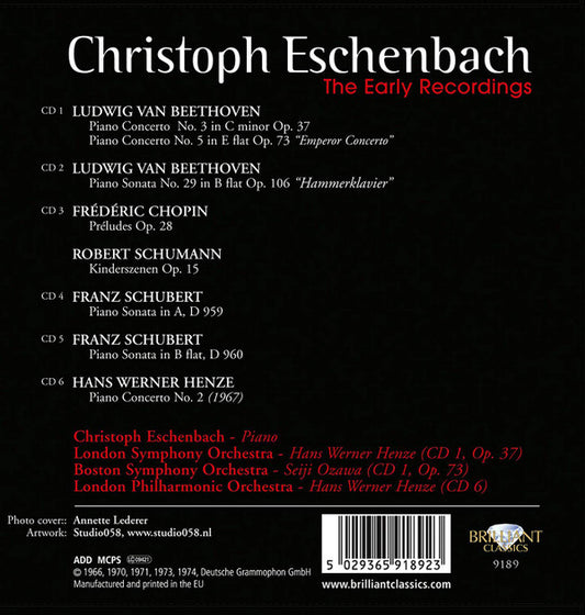Beethoven* • Chopin* • Schumann* • Schubert* • Henze* / Christoph Eschenbach : The Early Recordings (6xCD + Box, Comp)