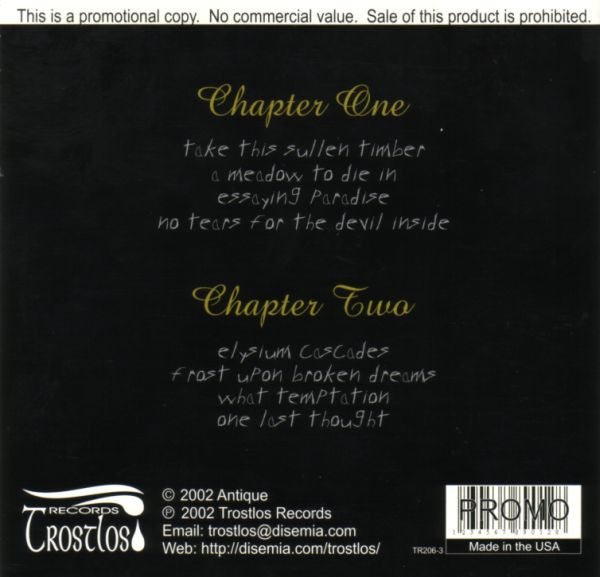 Antique (2) : Book One (CD, Promo)