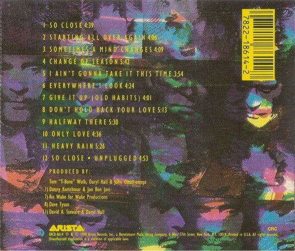 Daryl Hall & John Oates : Change Of Season (CD, Album)