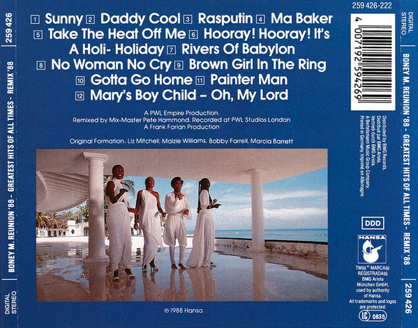 Boney M. : Greatest Hits Of All Times - Remix '88 (CD, Comp)