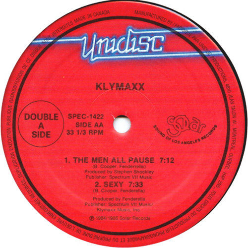 Klymaxx : Meeting In The Ladies Room / The Men All Pause (12")