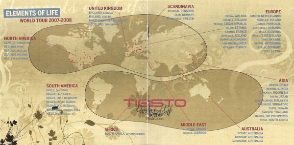 DJ Tiësto : Elements Of Life World Tour (CD, Album, Enh, Ltd)