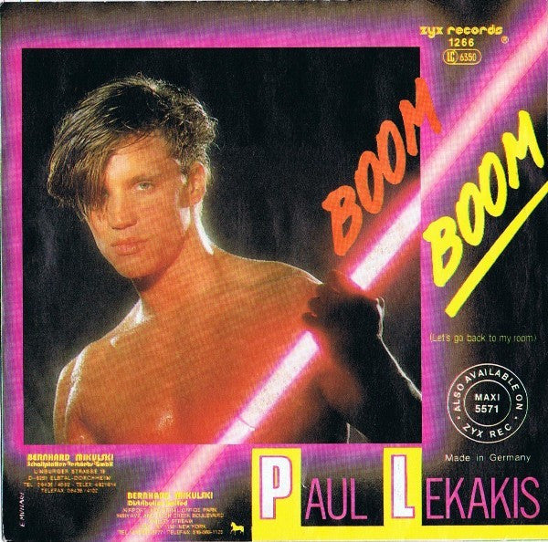 Paul Lekakis : Boom Boom (Let's Go Back To My Room) (7", Single)