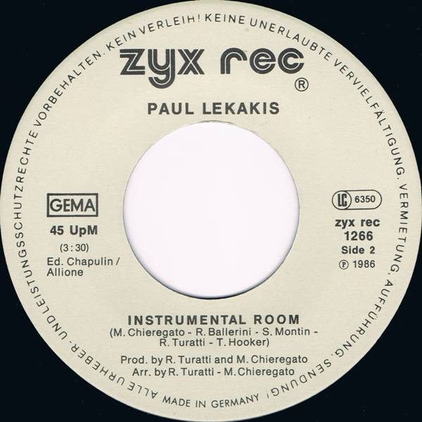 Paul Lekakis : Boom Boom (Let's Go Back To My Room) (7", Single)