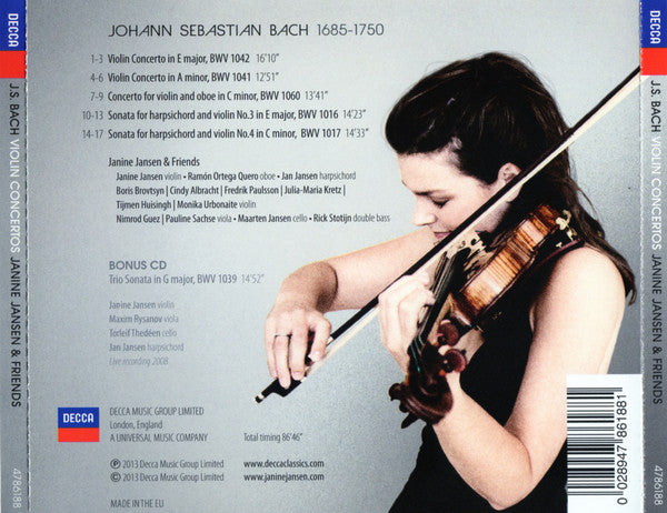 Johann Sebastian Bach, Janine Jansen : Bach Concertos (CD, Album, Ltd + CD, Ltd, Bon)