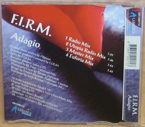 F.I.R.M. : Adagio (CD, Maxi)