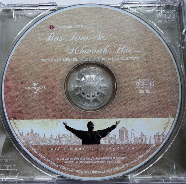 Aadesh Shrivastava : Bas Itna Sa Khwaab Hai... (CD)
