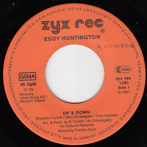 Eddy Huntington : Up & Down (7", Single)