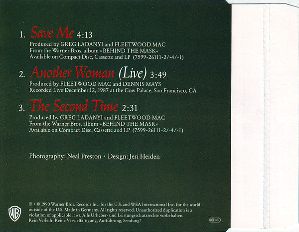 Fleetwood Mac : Save Me (CD, Maxi)