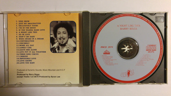 Barry Biggs : A Night Like This (CD, Comp)