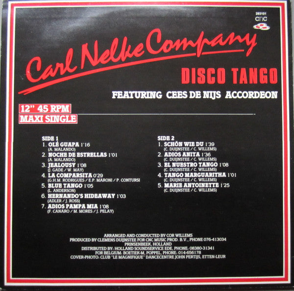 Carl Nelke Company Featuring Cees De Nijs : Disco Tango (12", Maxi, Mixed)