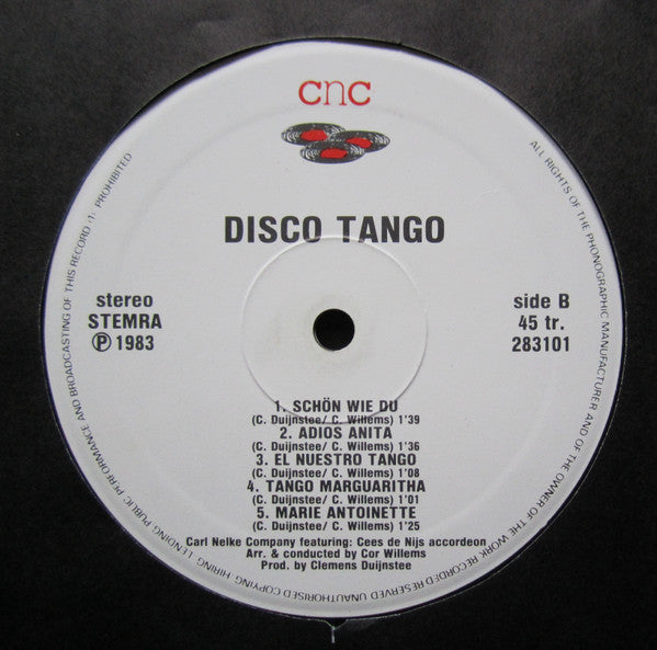 Carl Nelke Company Featuring Cees De Nijs : Disco Tango (12", Maxi, Mixed)