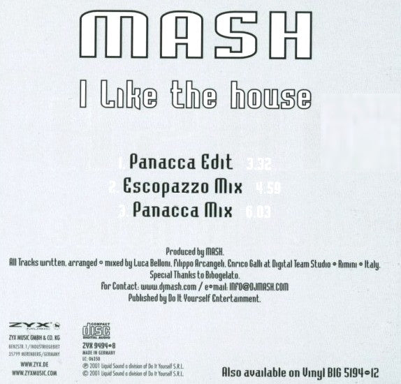 Mash : I Like The House (CD, Maxi)