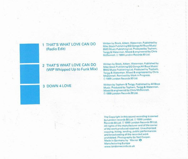 Toutes Les Filles : That's What Love Can Do (CD, Maxi)