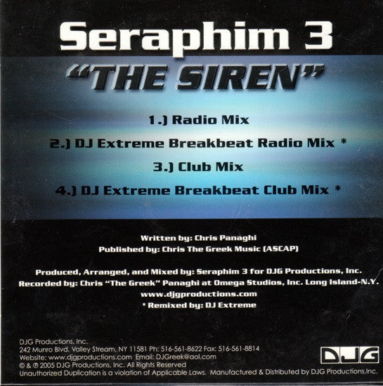 Seraphim 3 : The Siren (CD, Single)