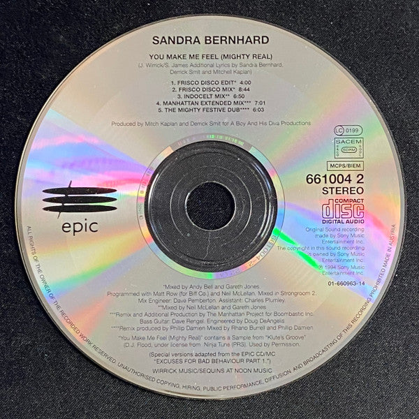 Sandra Bernhard : You Make Me Feel (Mighty Real) (CD, Maxi)