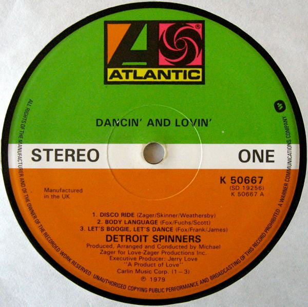Spinners : Dancin' And Lovin' (LP, Album)