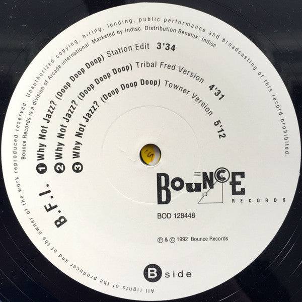B.F.I. : Why Not Jazz? (12")
