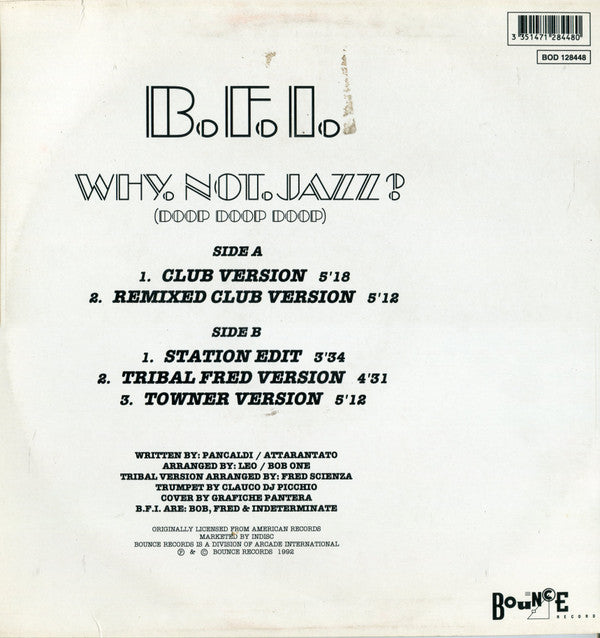 B.F.I. : Why Not Jazz? (12")