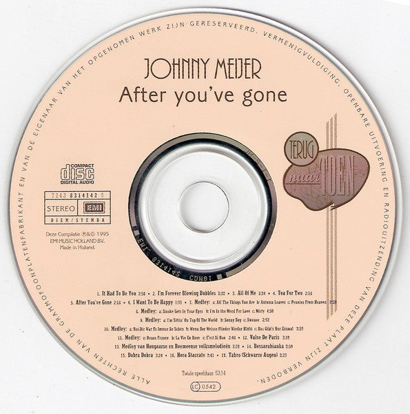 Johnny Meijer : After You've Gone (CD, Comp)