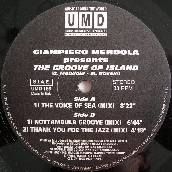 Giampiero Mendola : The Groove Of Island (12")