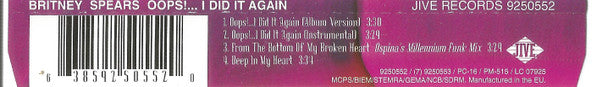 Britney Spears : Oops!...I Did It Again (CD, Single)