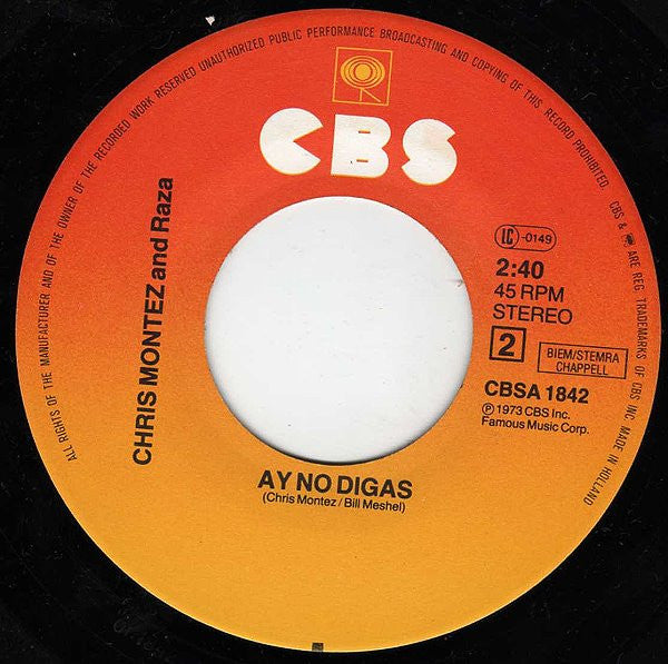 Chris Montez : Let's Dance / Ay No Digas (7", Single)