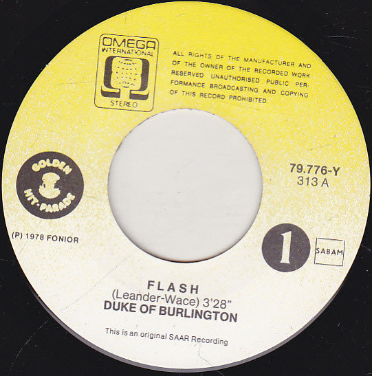 The Duke Of Burlington : Flash / Devil's Trillo (7", Single)