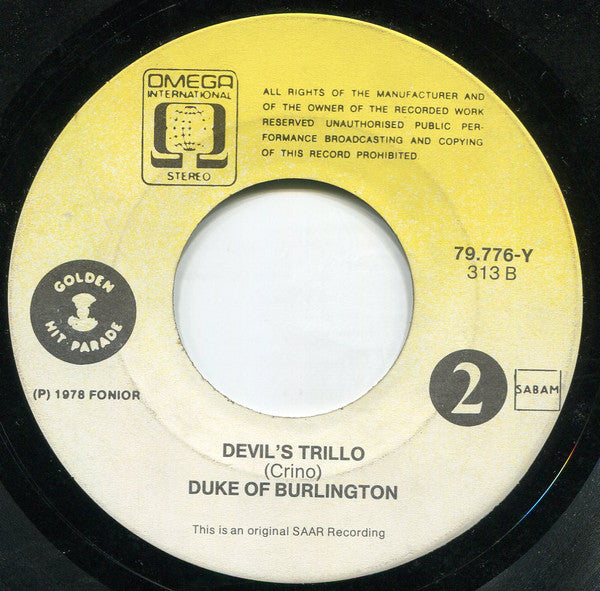 The Duke Of Burlington : Flash / Devil's Trillo (7", Single)