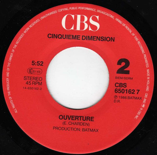 Cinquième Dimension : On Vient Vous Declarer L'Amour (7", Single)