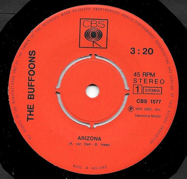 The Buffoons : Arizona (7", Single, Kno)