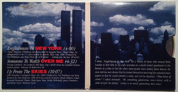Sting : Englishman In New York (CD, Mini, Gat)