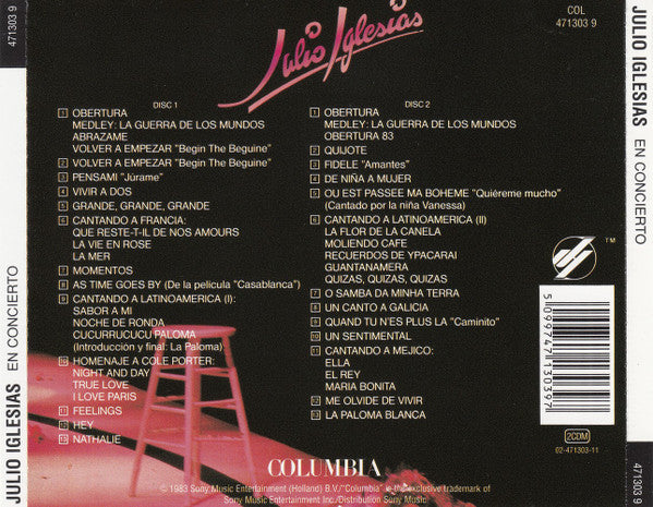 Julio Iglesias : En Concierto (2xCD, Album, RE)