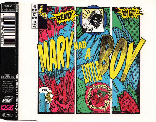 Snap! : Mary Had A Little Boy (Remix) (CD, Maxi)