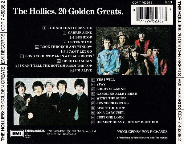 The Hollies : 20 Golden Greats (CD, Comp, RE, RM)