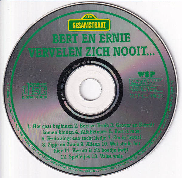 Bert & Ernie : Bert En Ernie Vervelen Zich Nooit... (CD, Album)