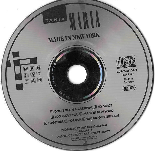 Tania Maria : Made In New York (CD, Album)