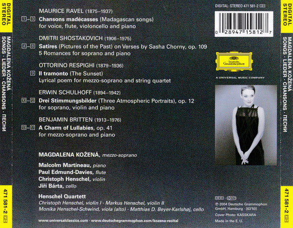 Magdalena Kožená : Songs = Lieder = Chansons = Canzoni = Песни (CD, Album)