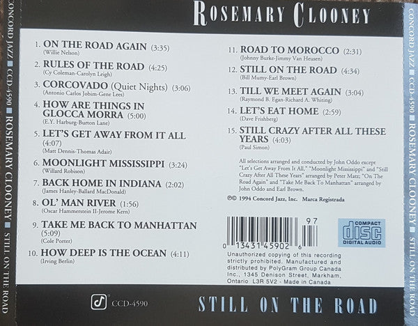 Rosemary Clooney : Still On The Road (CD, Album)