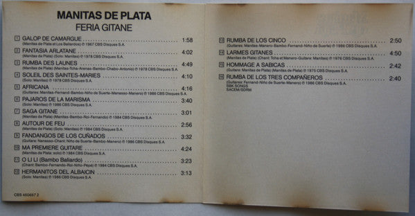 Manitas De Plata : Feria Gitane (CD, Comp)