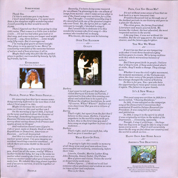 Barbra Streisand : One Voice (LP, Album)
