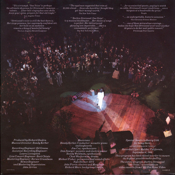 Barbra Streisand : One Voice (LP, Album)