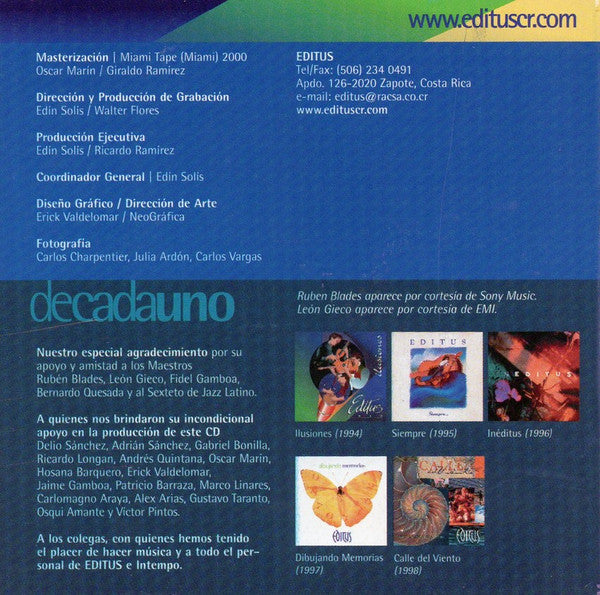 Editus : Decadauno (CD, Comp, RM)