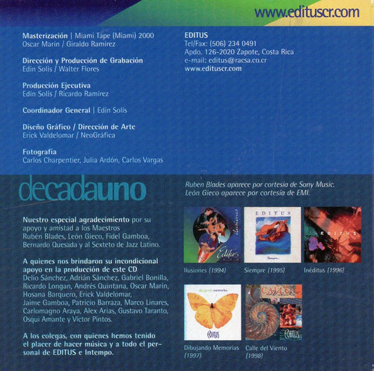 Editus : Decadauno (CD, Comp, RM)
